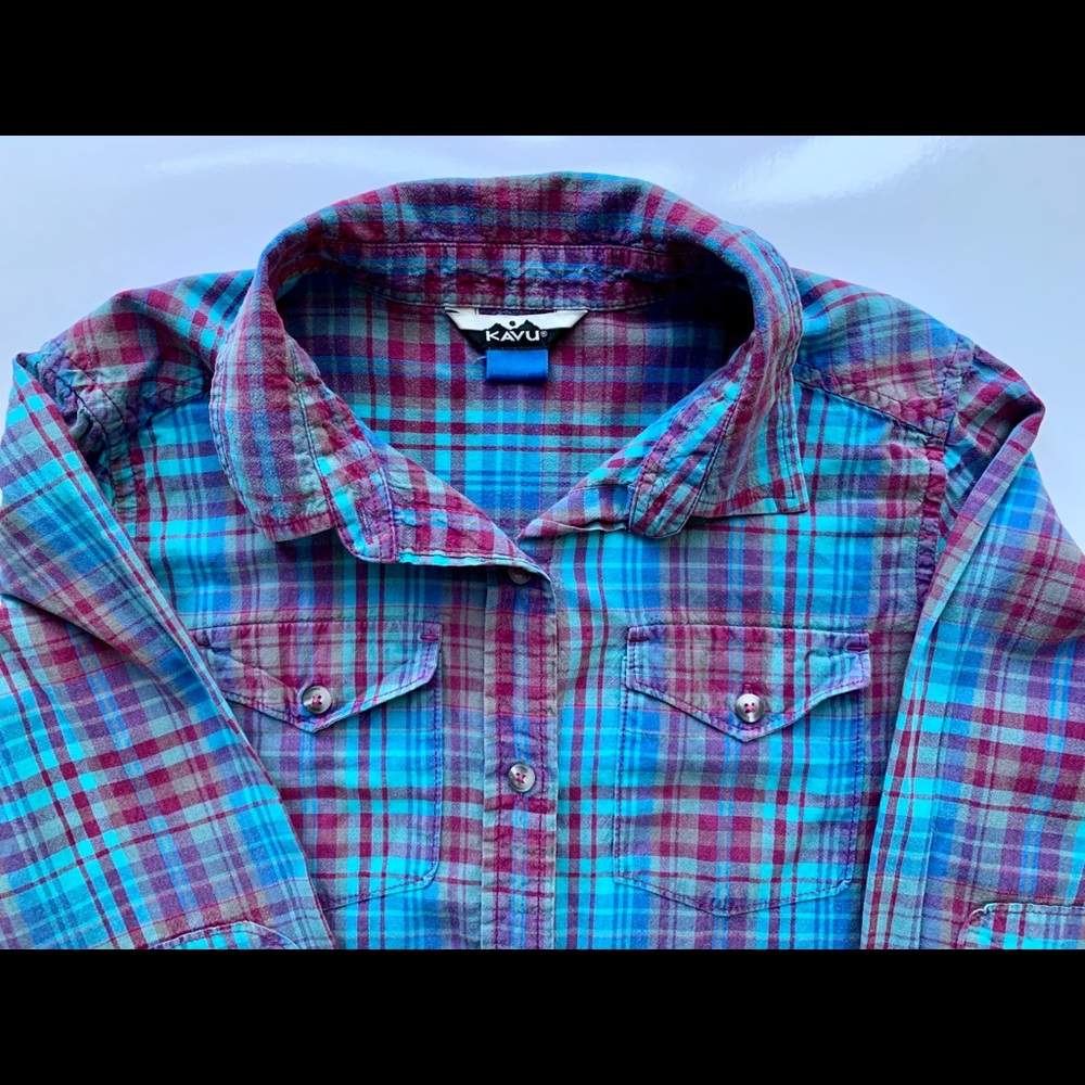 Soft cotton plaid shirt. Size S.